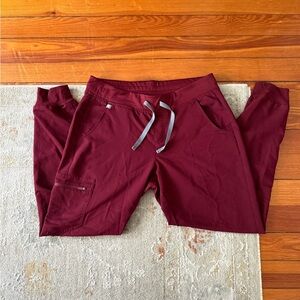 Figs Maroon Zamora Scrub Pants